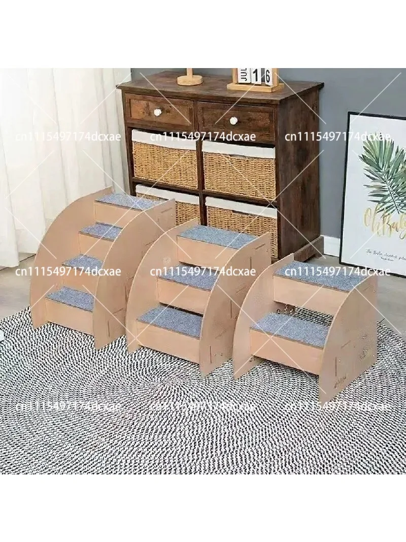 Pet Stairs Ladder Steps for Small Dogs Cats, Portable Pet Ramp for Bed Couch, Non-Slip Foam Pet Ladder
