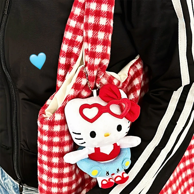 Kawaii Cute Anime Sanrio Swimming Circle Hello Kitty Doll Keychain Pendant For Women Girls Cartoon Backpack Decoration Gifts image 5