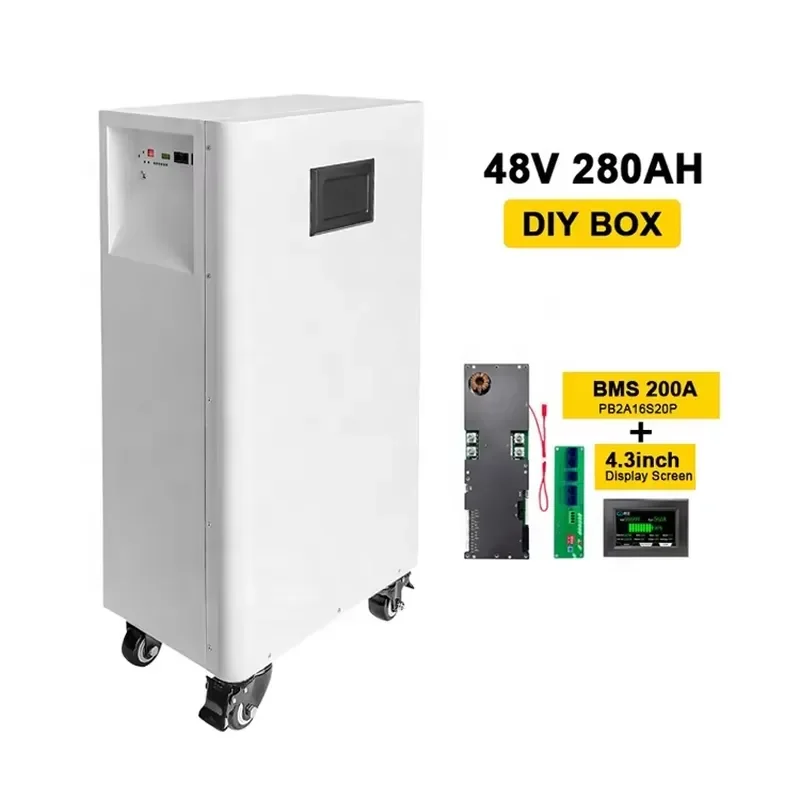LiFePO4 Battery Box Rack for 48V 51.2V 280Ah 300Ah Empty Metal Case DIY Enclosure with BMS Mounting Space 14kWh 15kWh