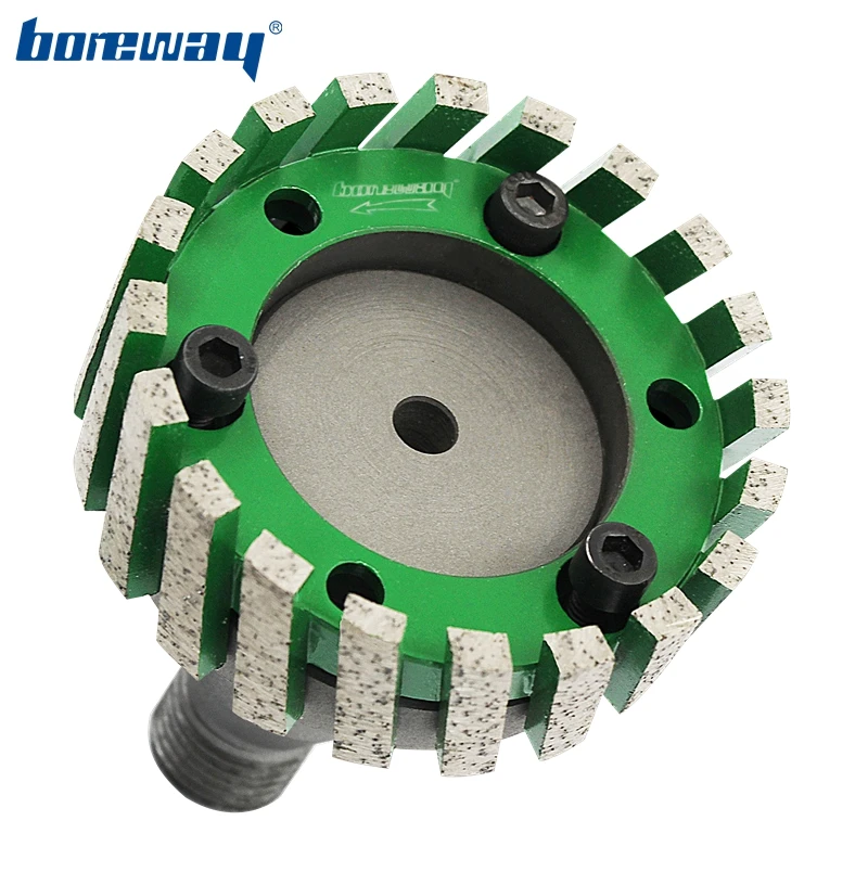 

Boreway D100X30Tx50H Diamond Stubbing Wheels CNC Standard Gauging Wheel With 75mm Adapter For Grinding Stone Granite Marble Slab