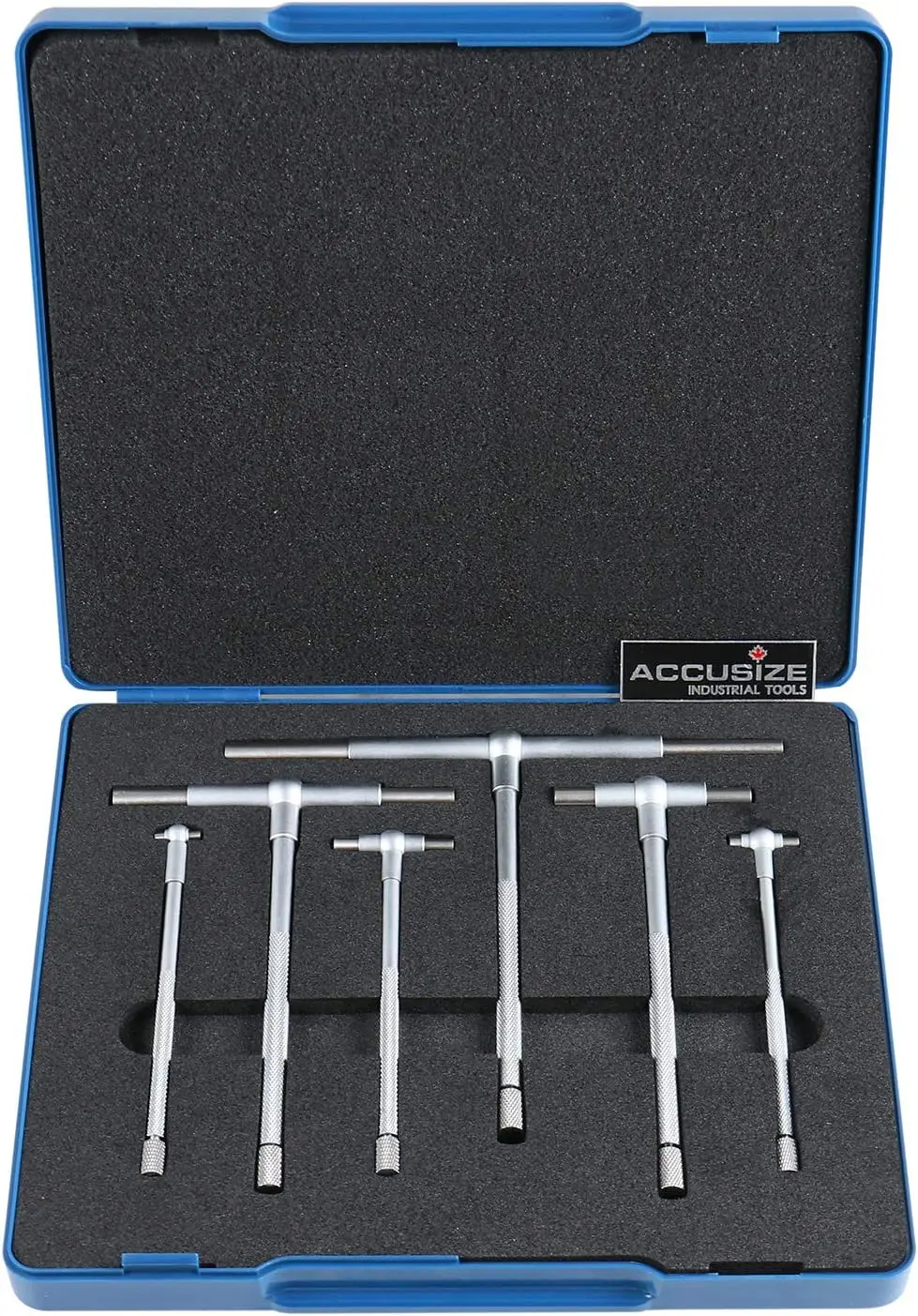 

Premium 5/16''-6" Telescoping Gage Set, Satin Chrome Finish, 6-Piece Precision Tool Kit