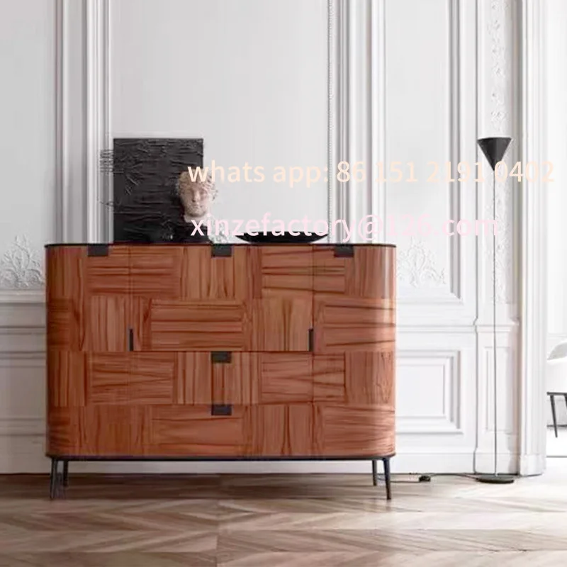 

Customizable antique solid wood side cabinet advanced sense