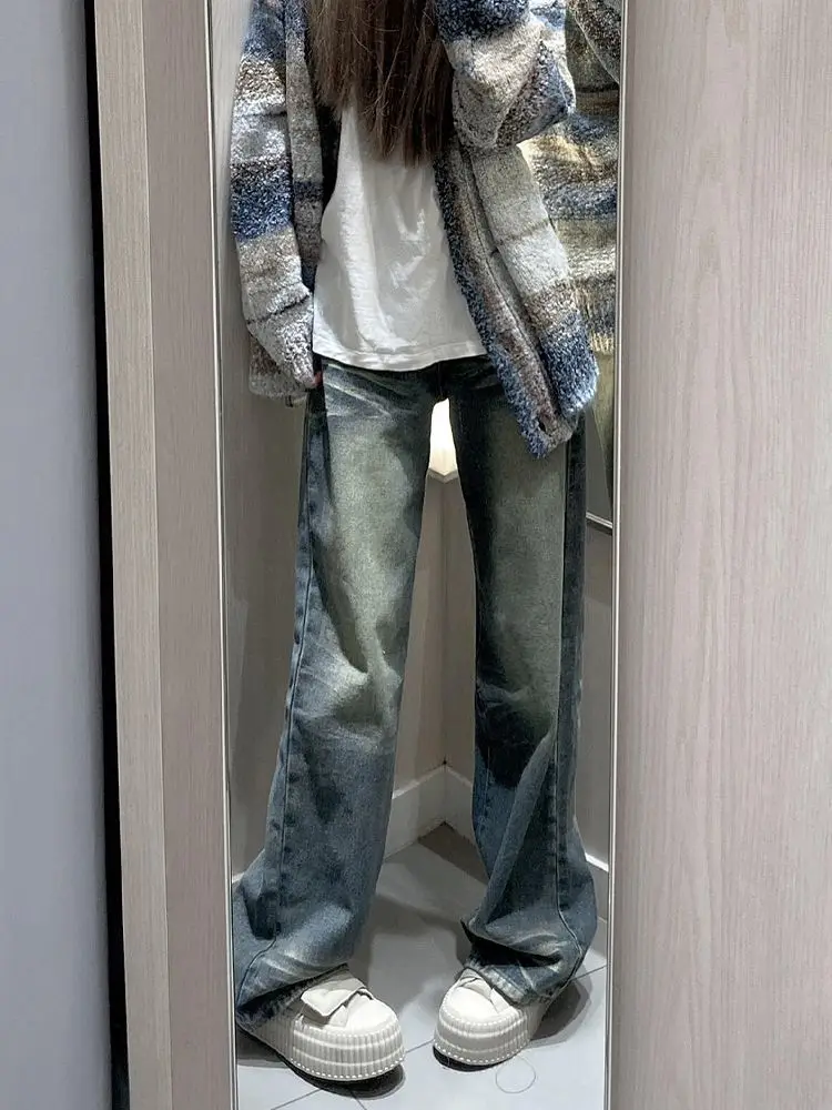 

Женские джинсы, осенняя одежда 2024, женская одежда больших размеров, большие, пышные, женские джинсовые, модные, удобные, базовые, простые, на каждый день