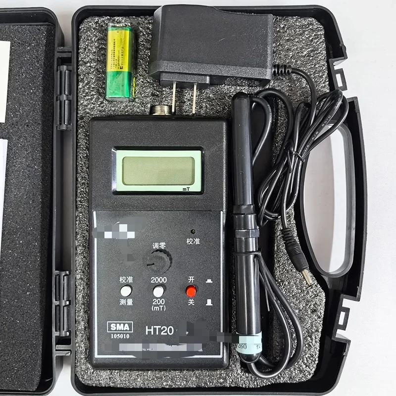 HT20 High Precision Gaussian Handheld Digital Tesla Fluxometer Surface Magnetic Field Tester