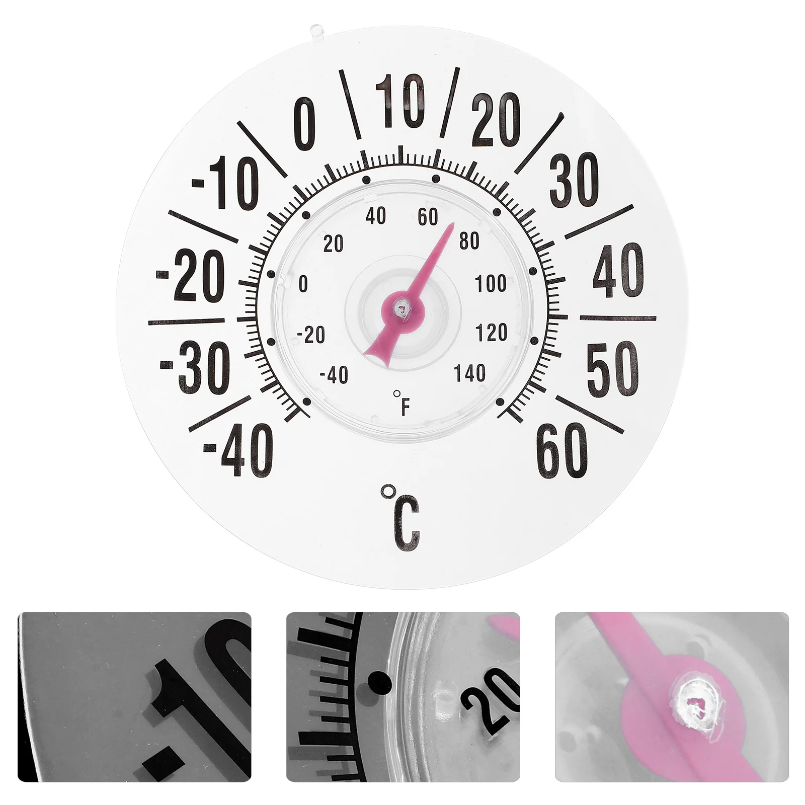 

Window Clear Display Suction Cup Temperature Gauge For Home Indoor Outdoor Use Reliable Analog Room Thermometer For