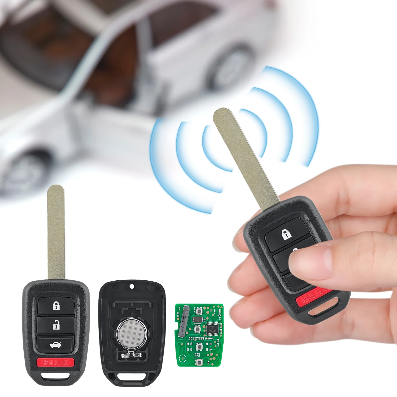 

Key Fob Replacement MLBHLIK6-1T 313.8MHz Car Remote Key for Honda 2016-2018 Accord LX / LXS / SPORT for Honda 2016-2020 Civic LX