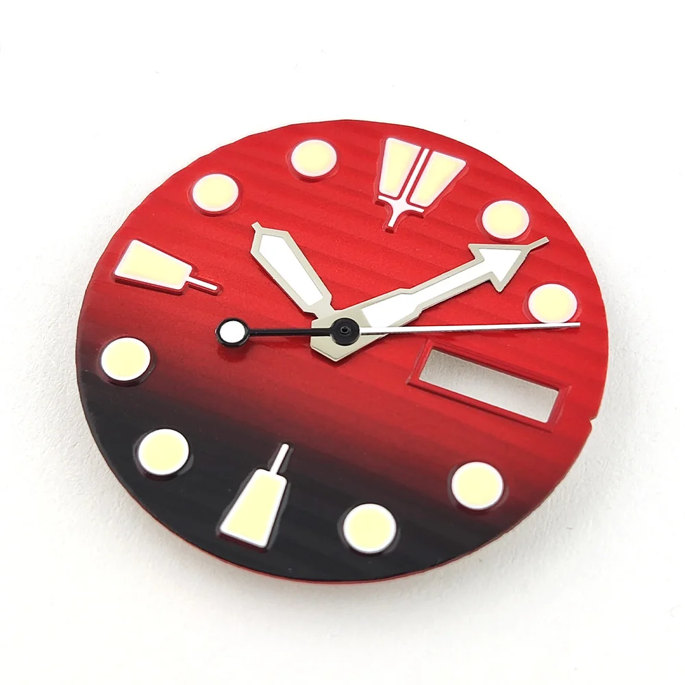 28.5mm Dial NH35 Dial High Quality Colorful Gradient Striped Dial With Hands NH36 Dial Watch Accessories Fits NH35/NH36 Movement