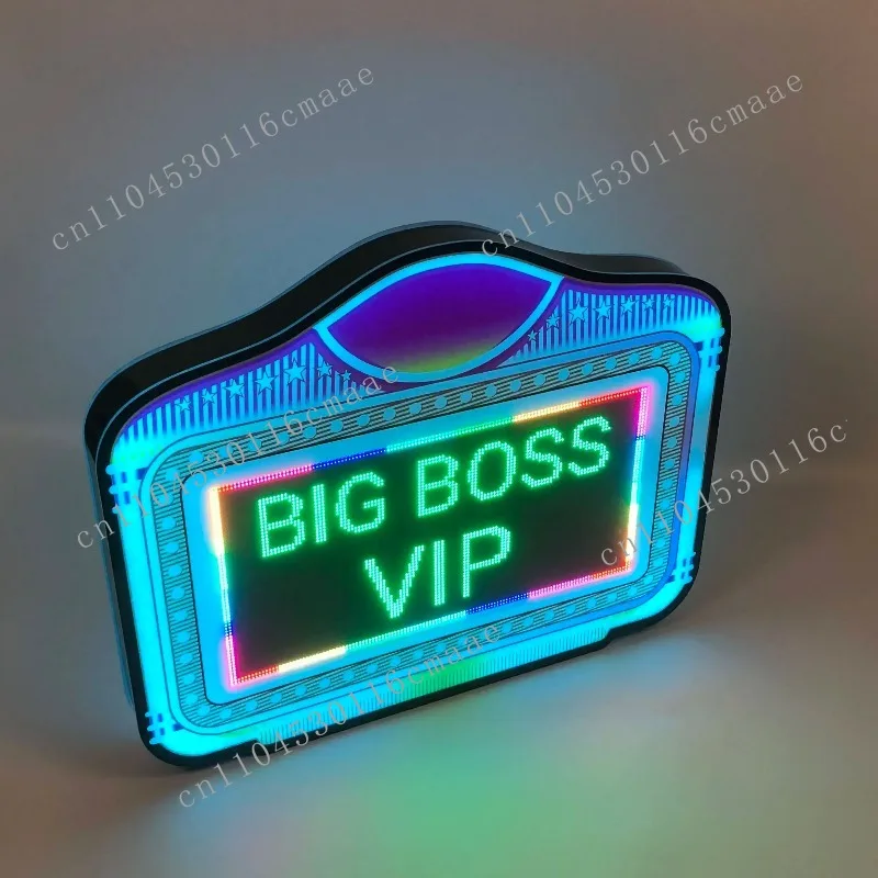 High Quality Customized Logo LED Letter Board Marquee Night Club Bottle Presenter with Metal Frame Digital Message Sign