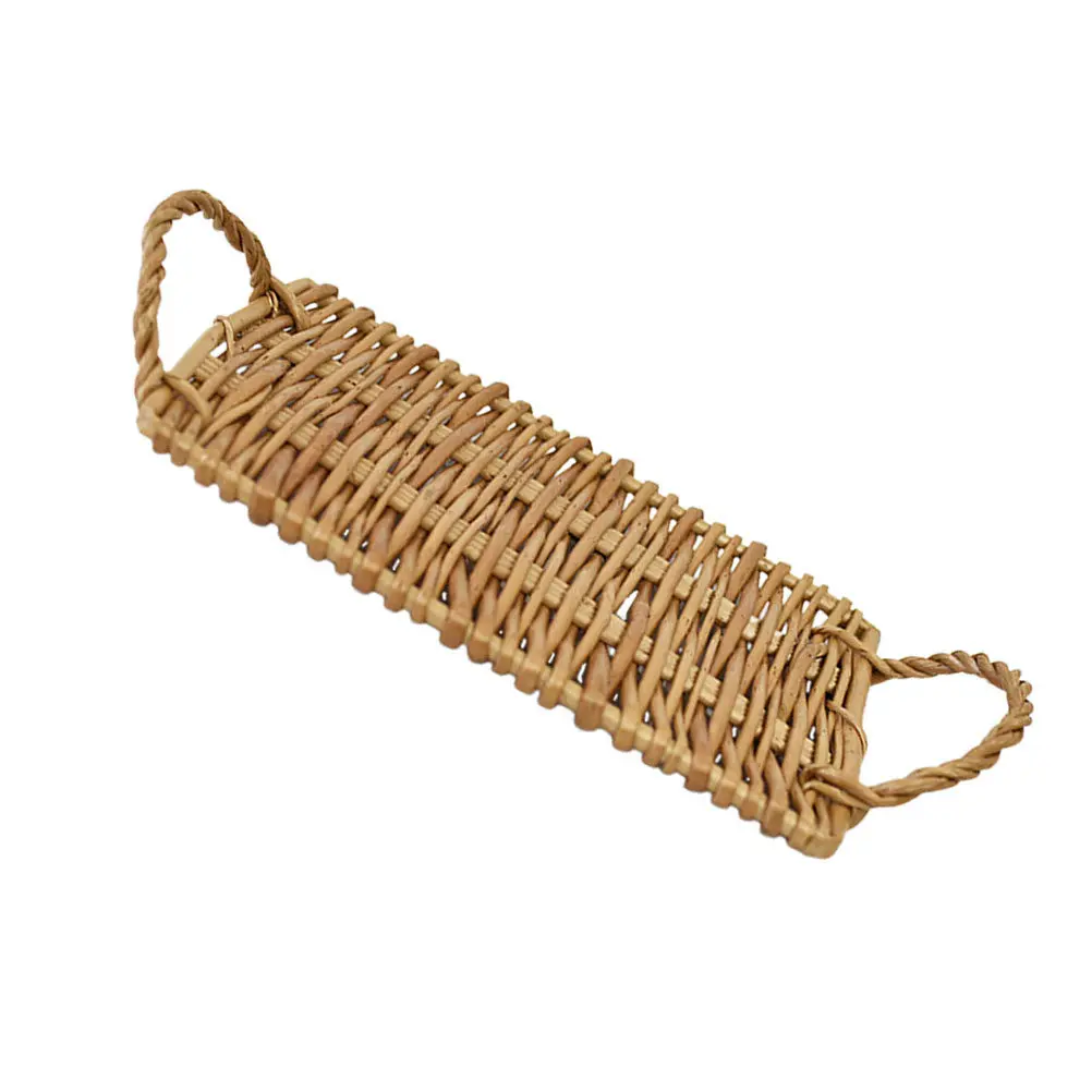 Natural Woven Willow Food Tray – Rustic Serving Board for Snacks, Fruits, Bread & Desserts – Home, Cafe, Restaurant