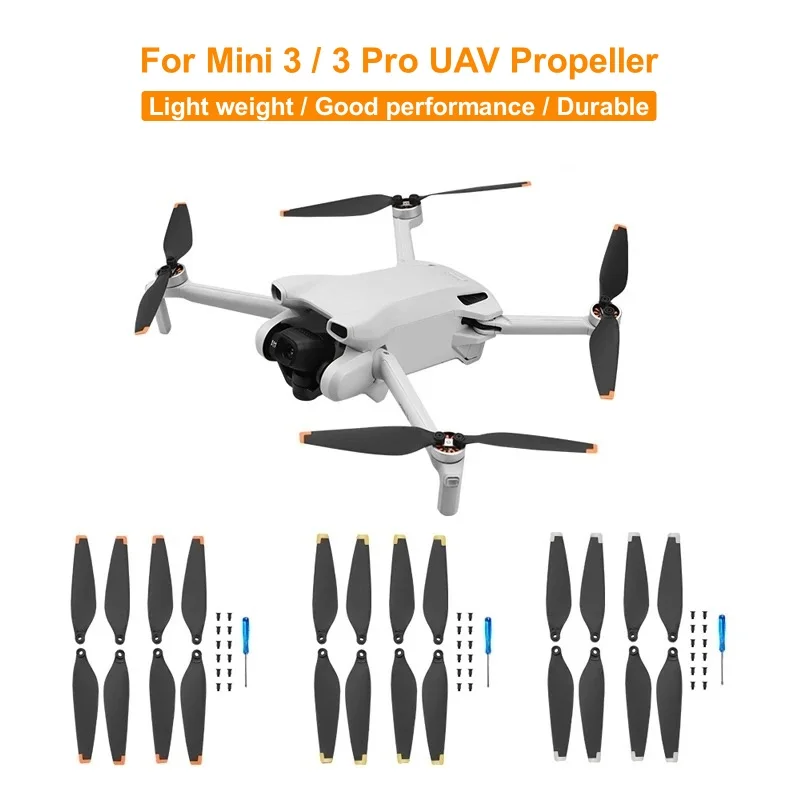 8 unids/set para DJI Mini 3 Blade Mini 3Pro reducción de ruido inferior hélice rápida reemplazo de hoja Drone Accesorios