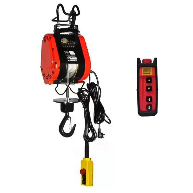 100kg 110v 220v Mini Electric Hoist Crane Light Weight Suspension Type Wire Rope Winch