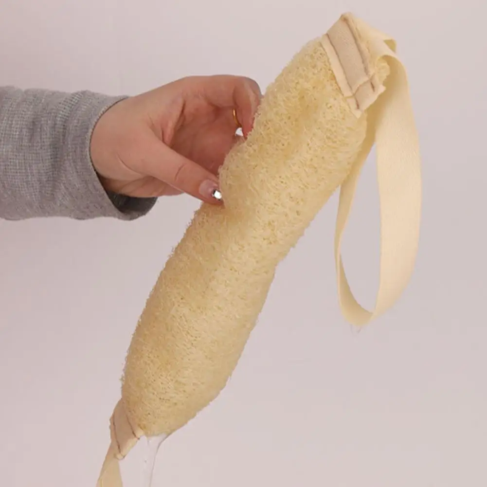 

1pcs Natural Loofah Soft Exfoliating Body Scrub Bath Skin Shower Brush Sponge Cleaning Back Strap Massage Scrubber Tool Spa W9Z2