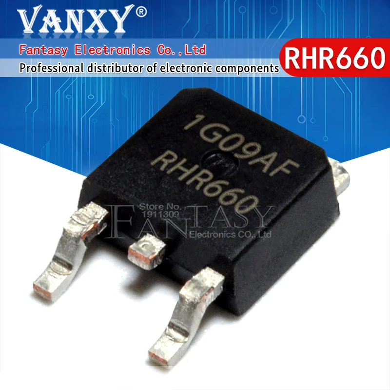 

10pcs RHR660 TO-252 6A 600V SOT ultrafast soft recovery diode