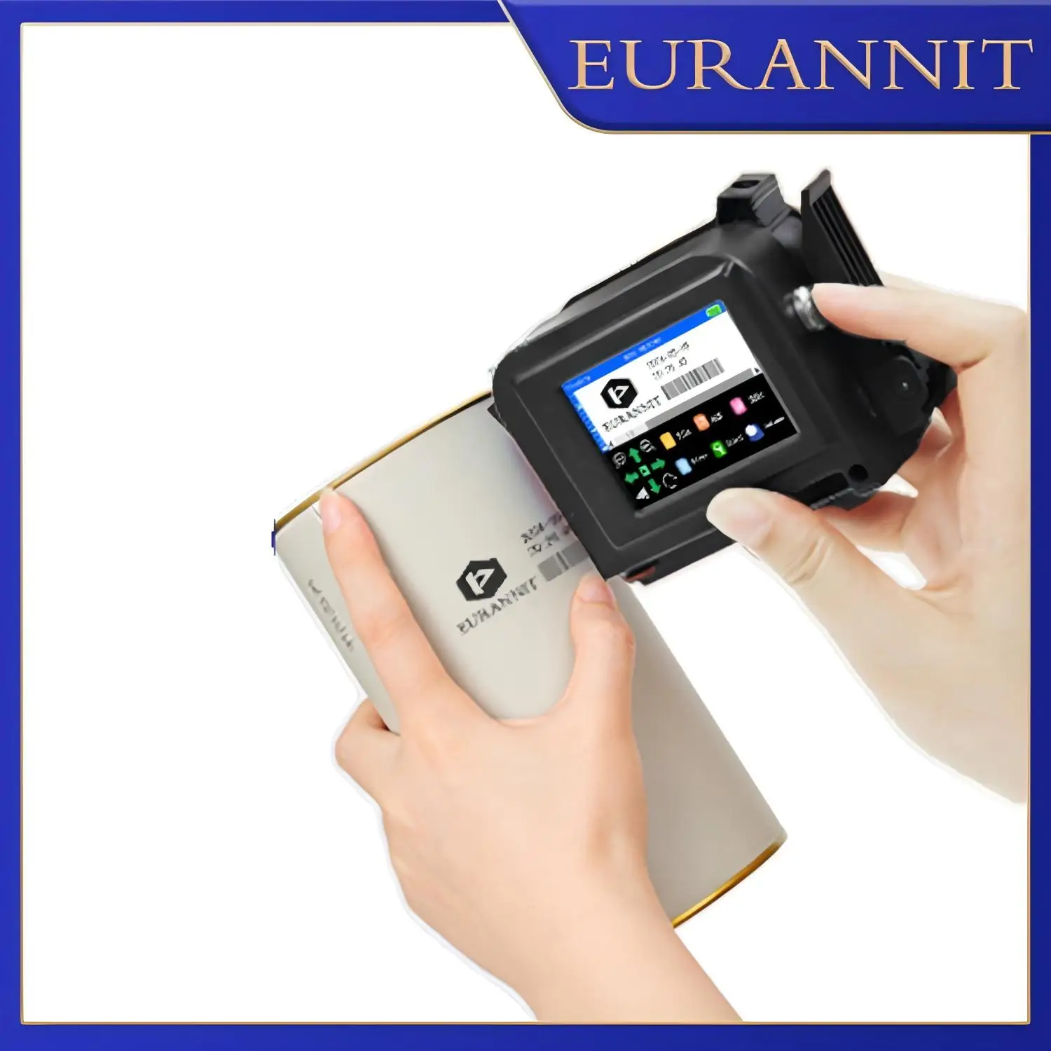 

EURANNIT E11 12.7mm Print Head Mini Printer Portable Handheld Inkjet Printer Text QR Code Barcode Date Logo Label Coding Machine