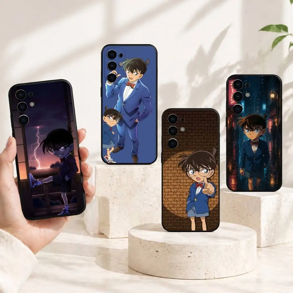 Anime D-Detective Conan  Phone Case For Samsung S25,S24,S21,S22,S23,S30,Ultra,S20,Plus,Fe,Soft Silicone Black Cover
