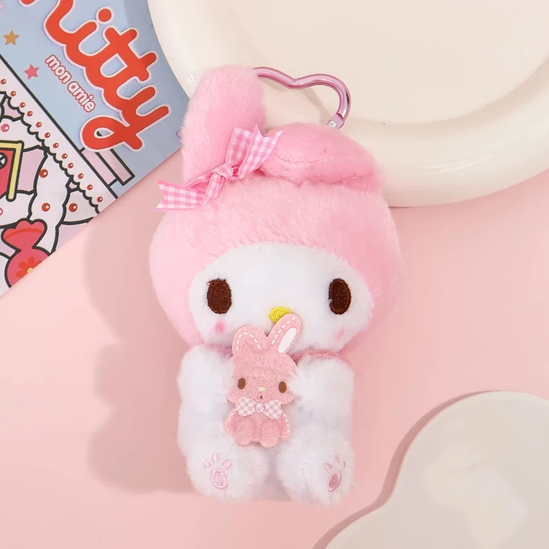 Cartoon:Sanrio,HelloKitty,Kuromi,Melody,Patchi Dog,Big Ears Dog Plush Toy Pendant Keychain,Crossbody Bag Accessory,Birthday Gift view 6