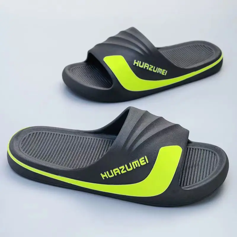 2023 New Man's Summer One Word Casual Slippers Soft Sole Non Slip Outdoor  Beach Slippers Bathroom Slippers Home Slippers