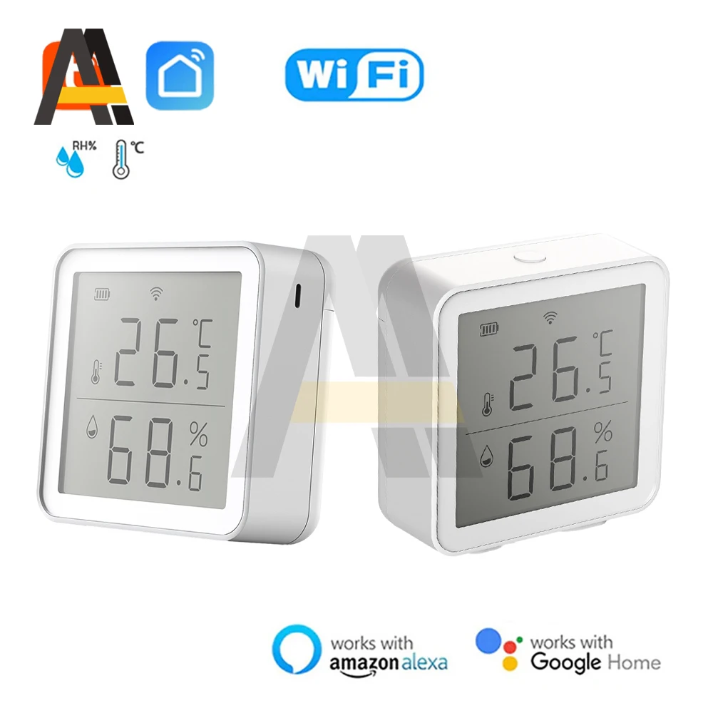 Tuya Intelligent WiFi Temperature And Humidity Sensor LCD Digital Display Wireless Thermometer Remote Linkage Sensor