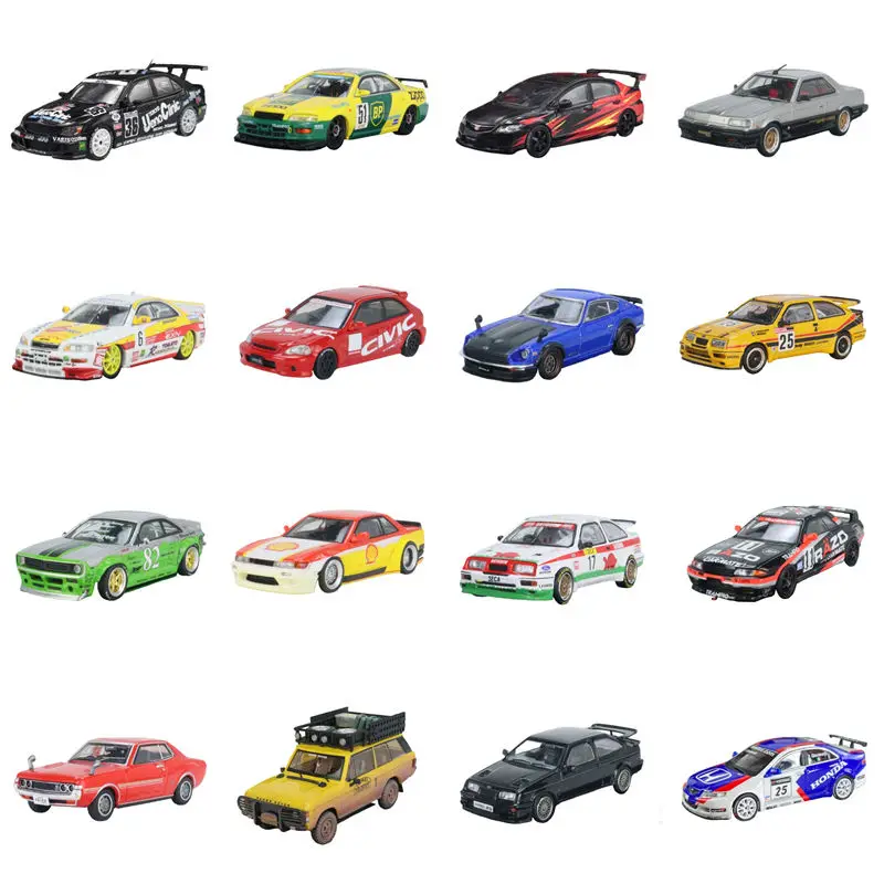 

INNO F40 LBWK RX7 RX3 Nissan GTR R35 KPGC10 Alloy 1/64 Car Model Static Ornament