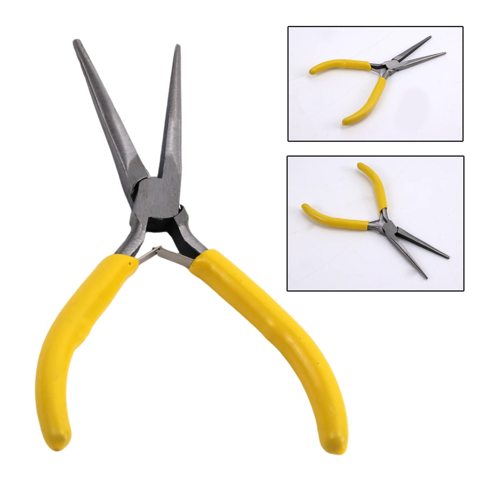 

Multi Functional Mini Long Needle Nose Precision Pliers Modeling Jewellery Wire Work Small Plier Cutting 5 inch Hand Tool Yellow