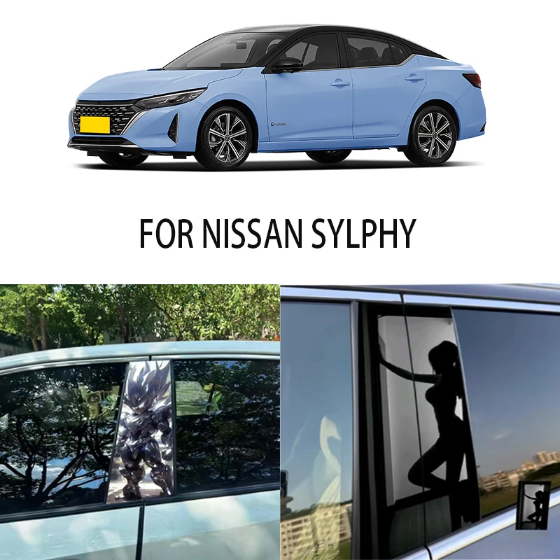 

Door Window Decoration Trims Pillar Posts Stickers Auto Styling For NISSAN SYLPHY Car accessories