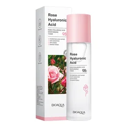 BIOAOUA Rose Hyaluronic Acid Moisturizing Face Toner Nourishing Brighten Face Color Hydrating Shrink Pores Skin Care