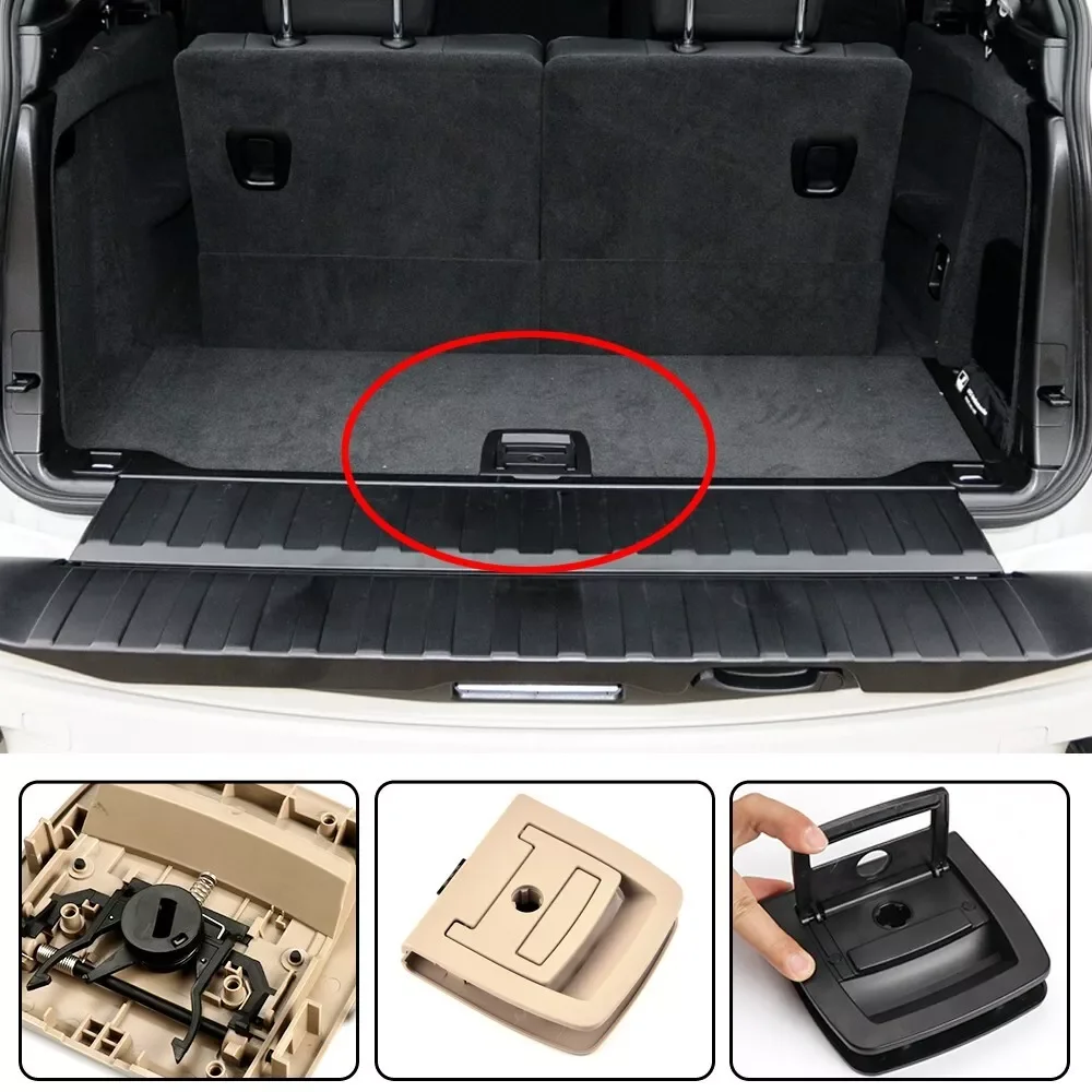 

Car Rear Trunk Luggage Tail Cover Mat Floor Carpet Handle Latch Button For BMW X5 X6 E70 E71 E72 F15 F16 5GT F07 51479120283