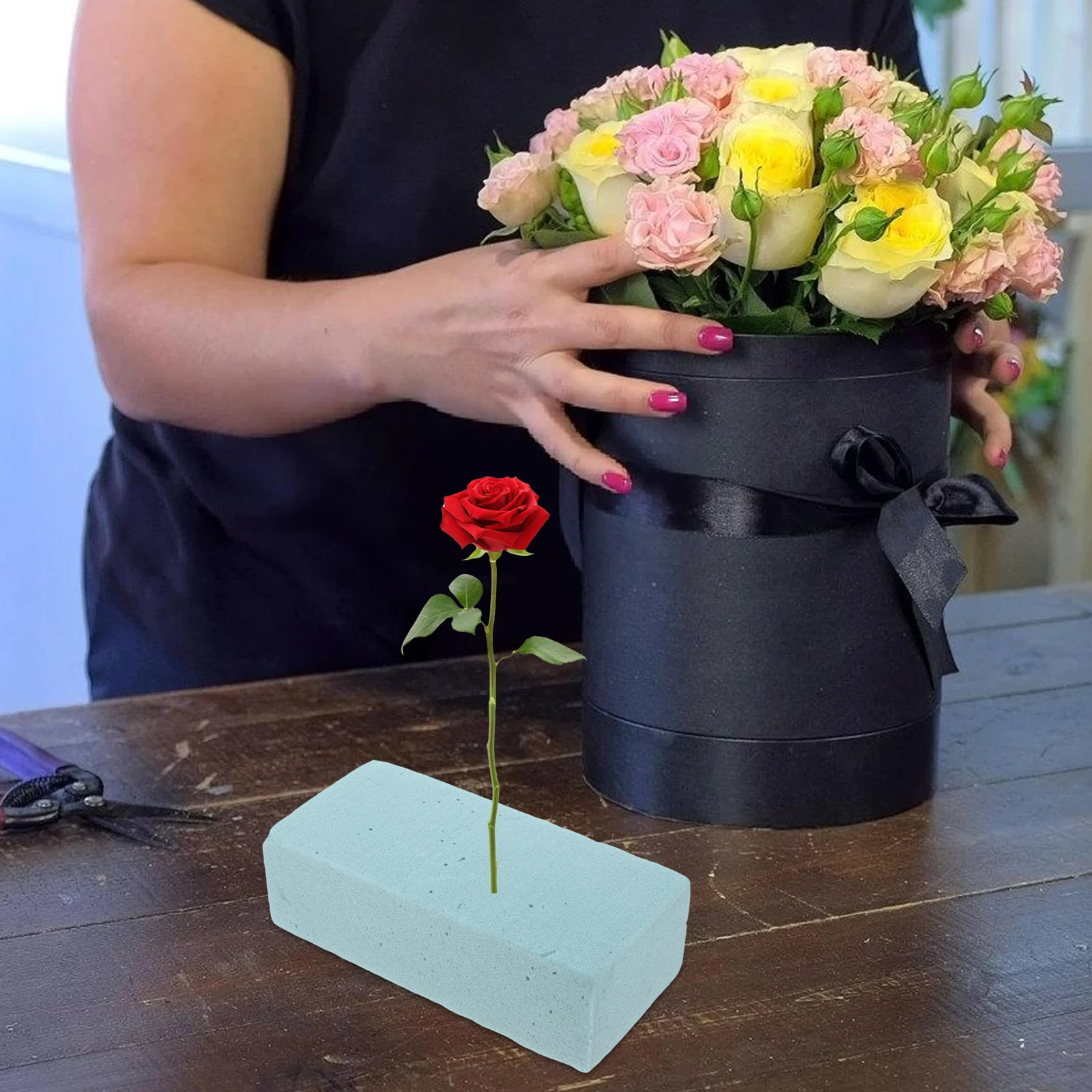 

Floral Foam Block 4.7X3.9X3.9In Wet Dry For Fresh Artificial Flowers Arrangement Wedding Diy Craft Supply Base Holder