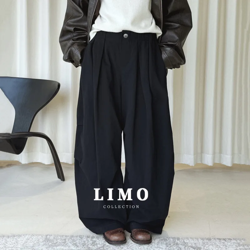 

LIMO 2025 новые хлопковые широкие брюки-карго, женские повседневные брюки с высокой талией в стиле ретро на весну и лето, повседневная рабочая одежда для отпуска