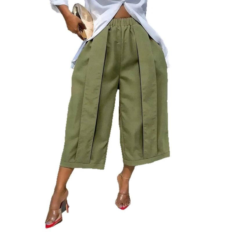 Cargo Pant Women Wide Leg Long Pants High Waist Straight Trousers Y2k Streetwear Elegant Splice Work Casual Loose Summer 2026 view 5