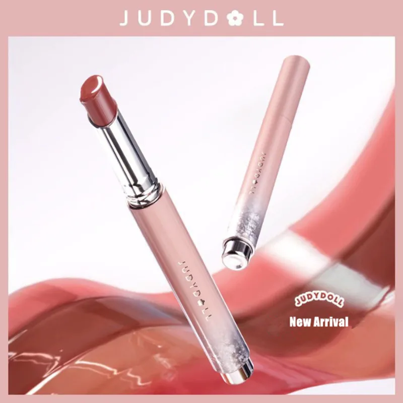 Judydoll Solid Lip Gloss Lip Stain Water Light Shimmer ลิปสติก Lip Balm Lip Glaze Moisturizing ไม่เหนียวเหนอะหนะ Cup Plump Lips