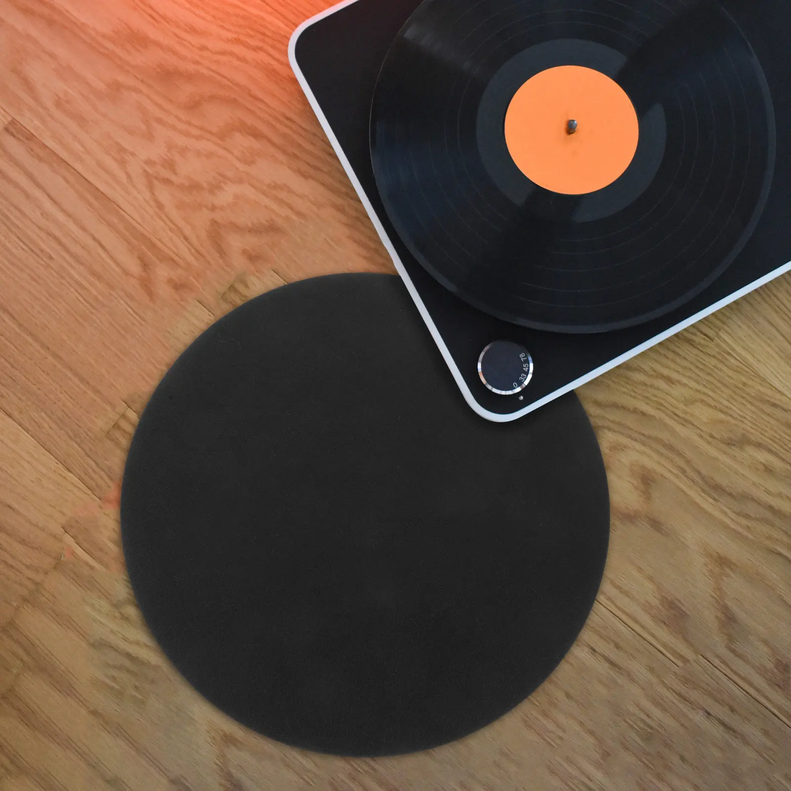 Dense Felt Vinyl Record Mat Turntable Platter Pad Anti-Static Record Player Accessory Reduces Noise Vibration Improves Audio
