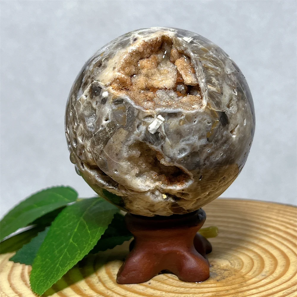 

Druzy Sphalerite Sphere Ball Specimen Stone Quartz Natural Crystal Gift Stone Quartz Mineral Home Decoration Meditation+Stand