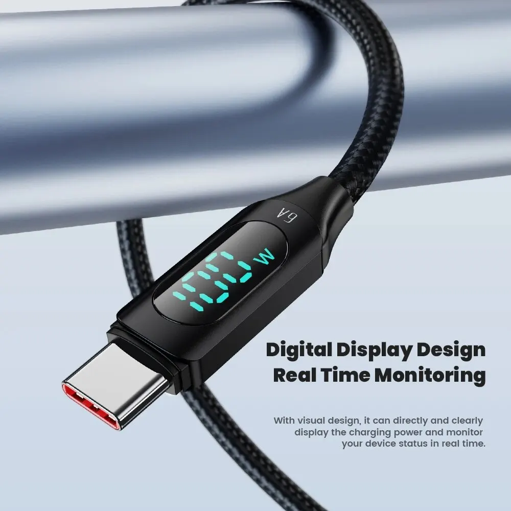 Toocki 100 واط USB نوع C كابل لهواوي الشرف Xiaomi سامسونج سوبر شحن شحن سريع USB C شاحن كابل بيانات سلك الحبل 1 متر 2 متر
