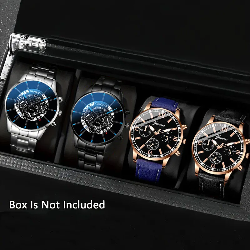 4-piece men's high-end business watch set, featuring different style watch combinations from the high-end premium series