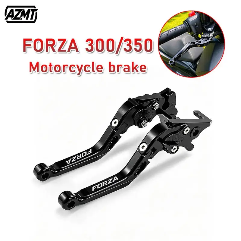 Forza 300/350 Handbrake Lever with Lockable Brake Function, 6 Adjustable Levels, Adjustable Handle Length, Aluminum Alloy