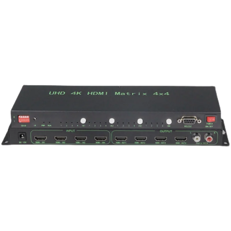 

Matrix switcher 4 in 4 out audio and video digital matrix host hybrid matrix decoder