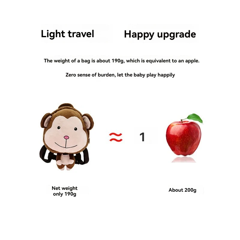 Linda mochila antipérdida de felpa de dibujos animados: mochila escolar suave para niños pequeños y recuerdos de fiesta para niñas, regalo de Navidad perfecto para niños