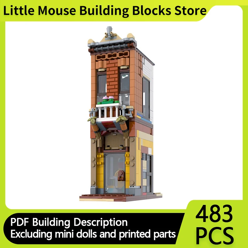 

City Street View Model MOC Building Bricks Beach Surf House Modular Technology Gifts Holiday Assemble Children Toys Suit