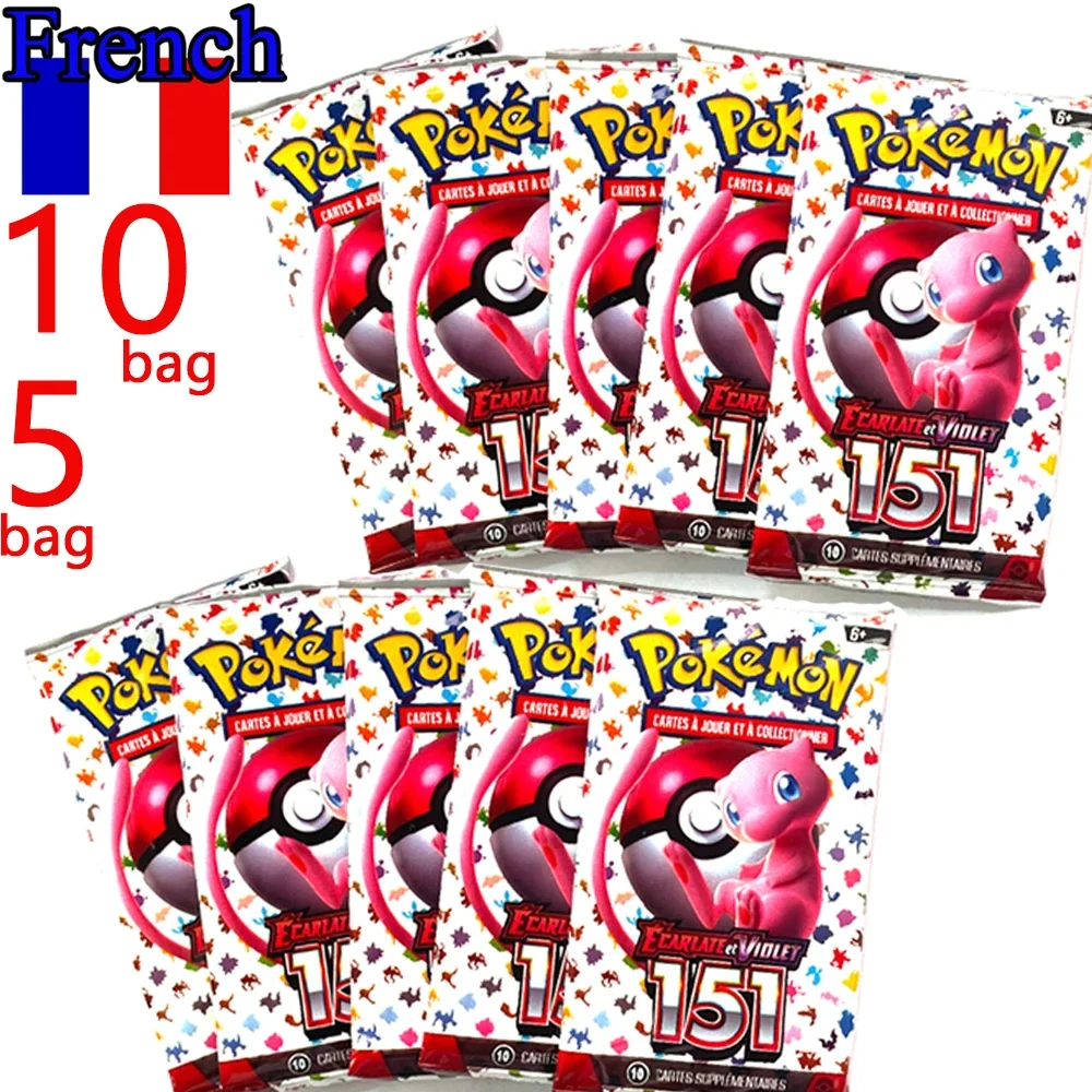 В наличии 5 ~ 10 пакетов French Pokémon TCG: Ecarlet & Violet Etsncelles Astral Radiance Obsidian Flames Booster Box Карточная игра с покемонами