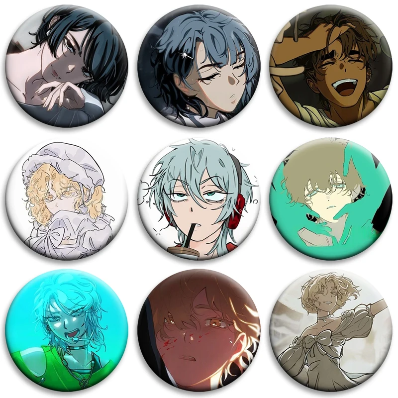 50/58mm Anime Alien Stage Brooch Cartoon Cosplay Badges Sua Till Enamel Pins Jacket Bag Jewelry Accessory Toys Gifts for Friends