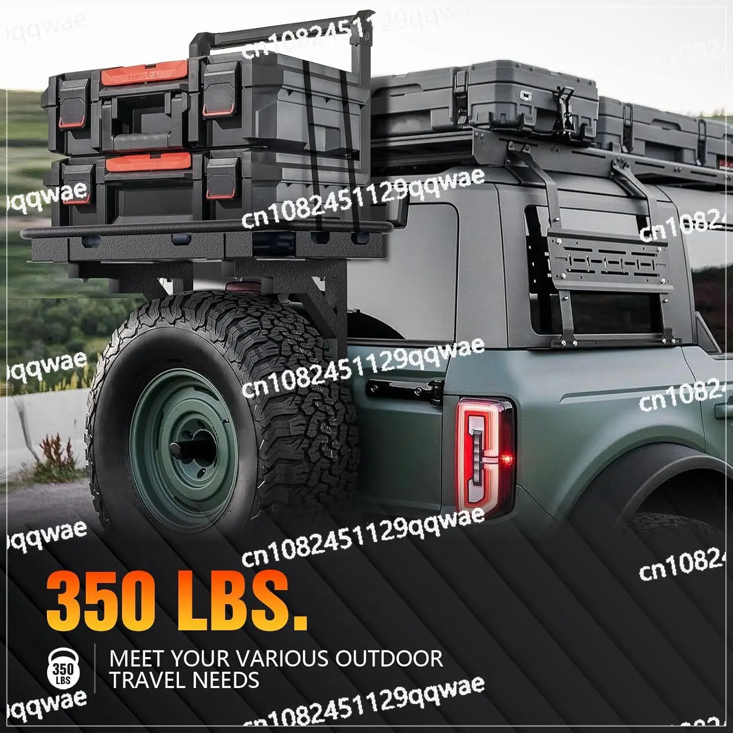 

For Bronco rear baskets, compatible with OE tailgate, for 2021, 2022