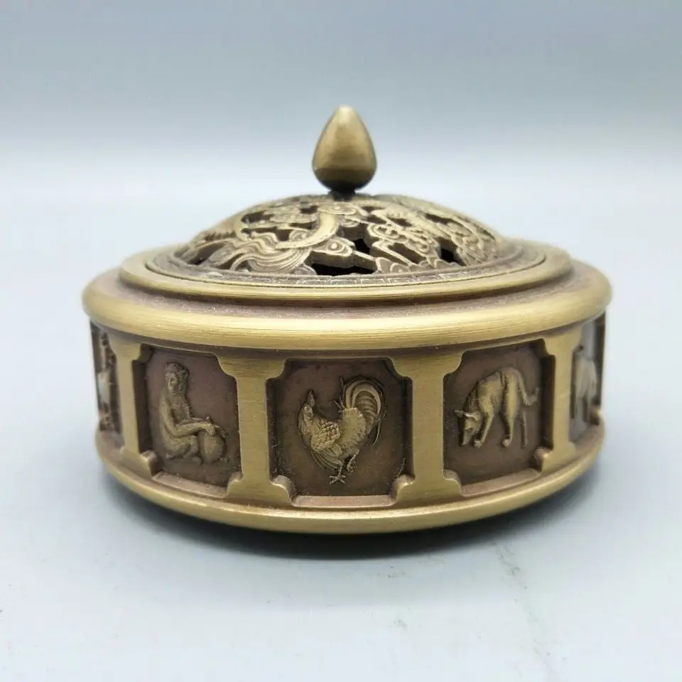 

Retro zodiac Incense Burner Statue for Tea Home Decor Ornaments