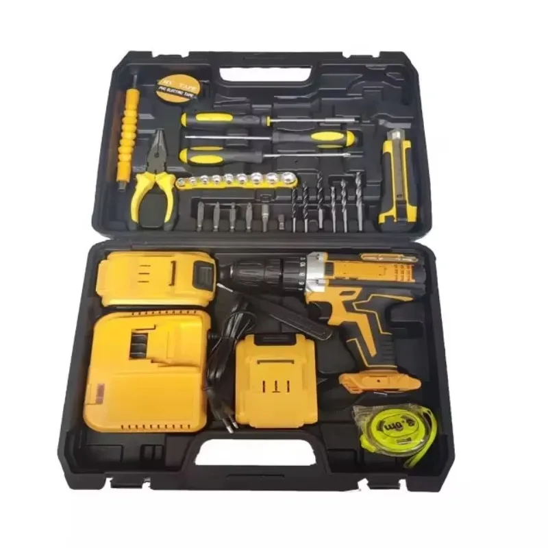 

【Hot】Drilling Tool Kit Lithium Battery Cordless Electric Kit Power Drills