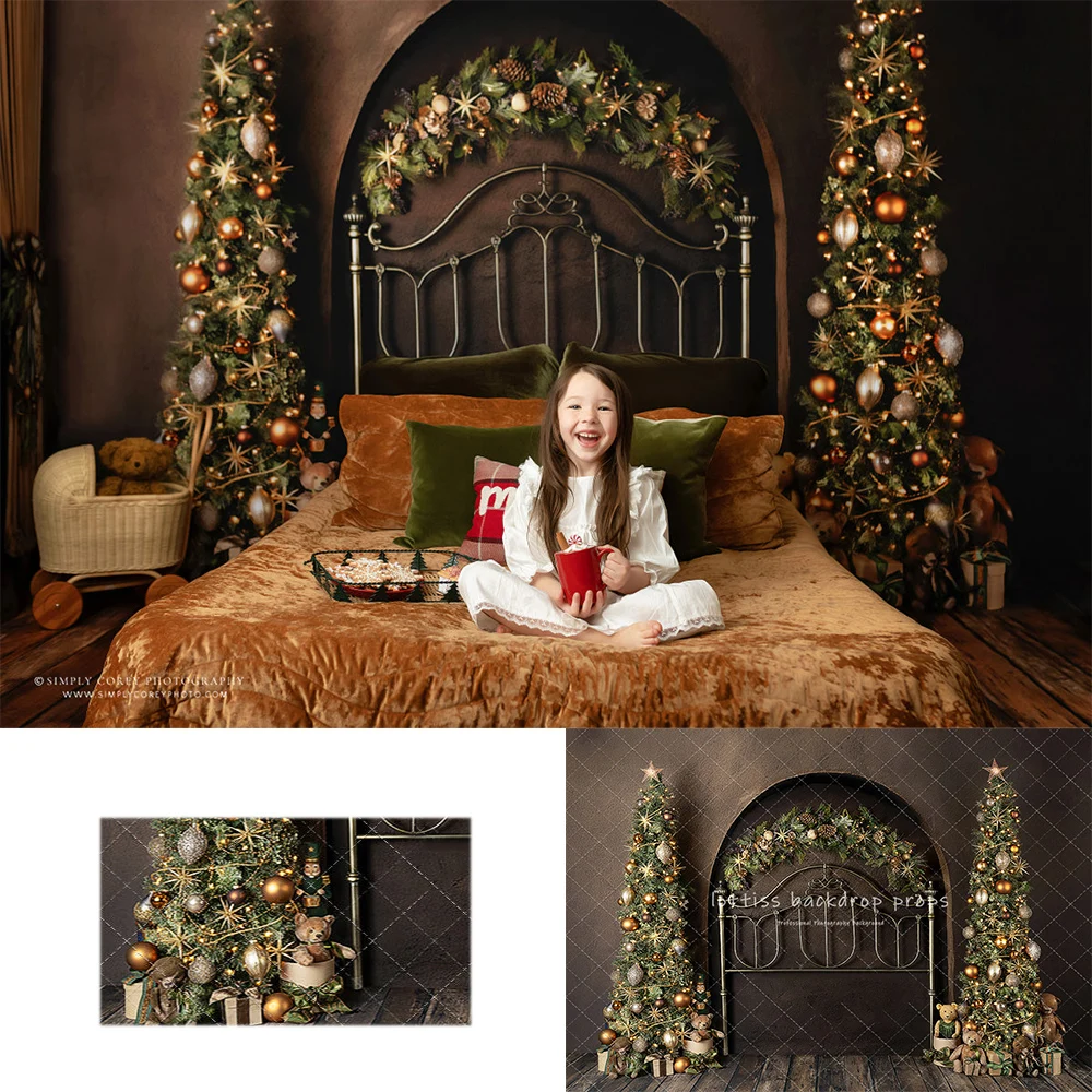 

Dreams of December Backdrops Kids Girl Photocall Decors Child Adult Photo Xmas Trees Arch Door Wall Backgrounds