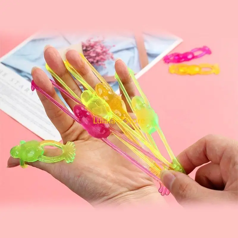 Y4QA Ejecting for Frog Finger Toy TPR Figurine for Autistic Kids Family Acti