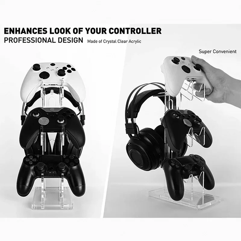 Universal 3-layer Controller Holder Headphone Hanger Game Accessory For PS5 PS4 ps3 ps2 switch pro xbox Storage Rack Shelf Stand