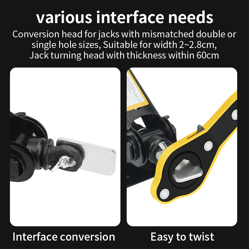 LUXIANZI Universal Car Jack Ratchet Wrench For Garage Tire Wheel Lug Handle Phillips Wrench Labor-saving Car Repair Tool