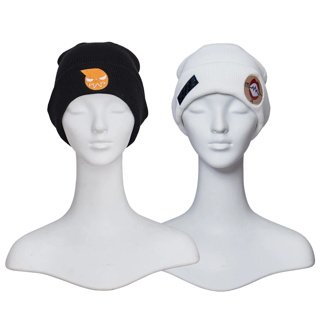 anime-soul-cosplay-comedor-alma-traje-de-malha-gorro-chapeus-soul-unisex-bordado-gorro-bone-festa-de-halloween-assessories-aderecos