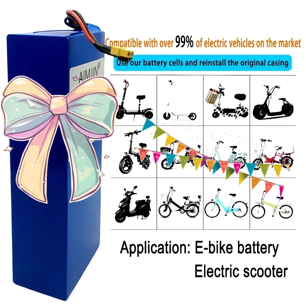 

16S5P 60V 20Ah With built-in BMS 2000W high-power Li-ion battery pack for Motorcycle, scooter, Bicycle MotorReplace battery